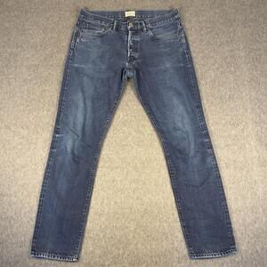 Simon Miller Pilot Jeans Mens 32x32 Blue Slim Tapered Selvedge Denim Made USA